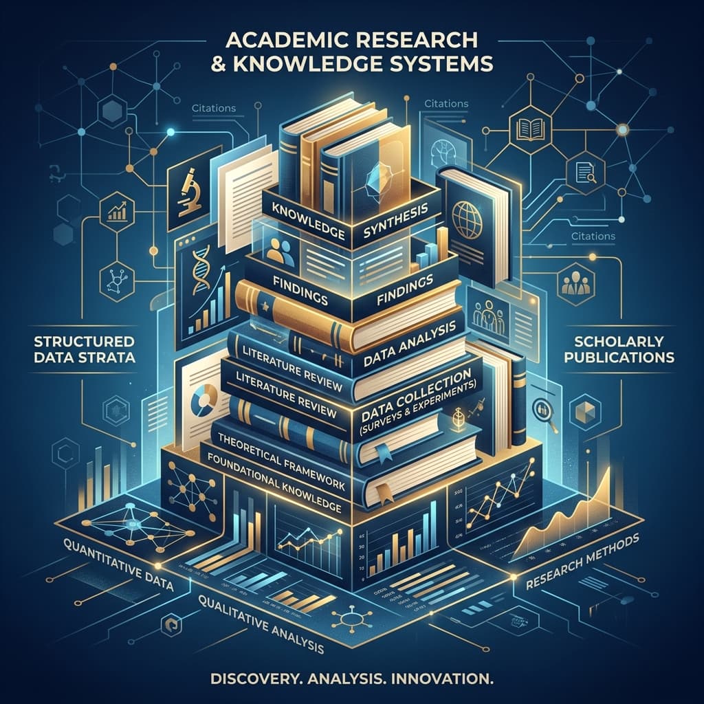 Abstract publication and knowledge system artwork
